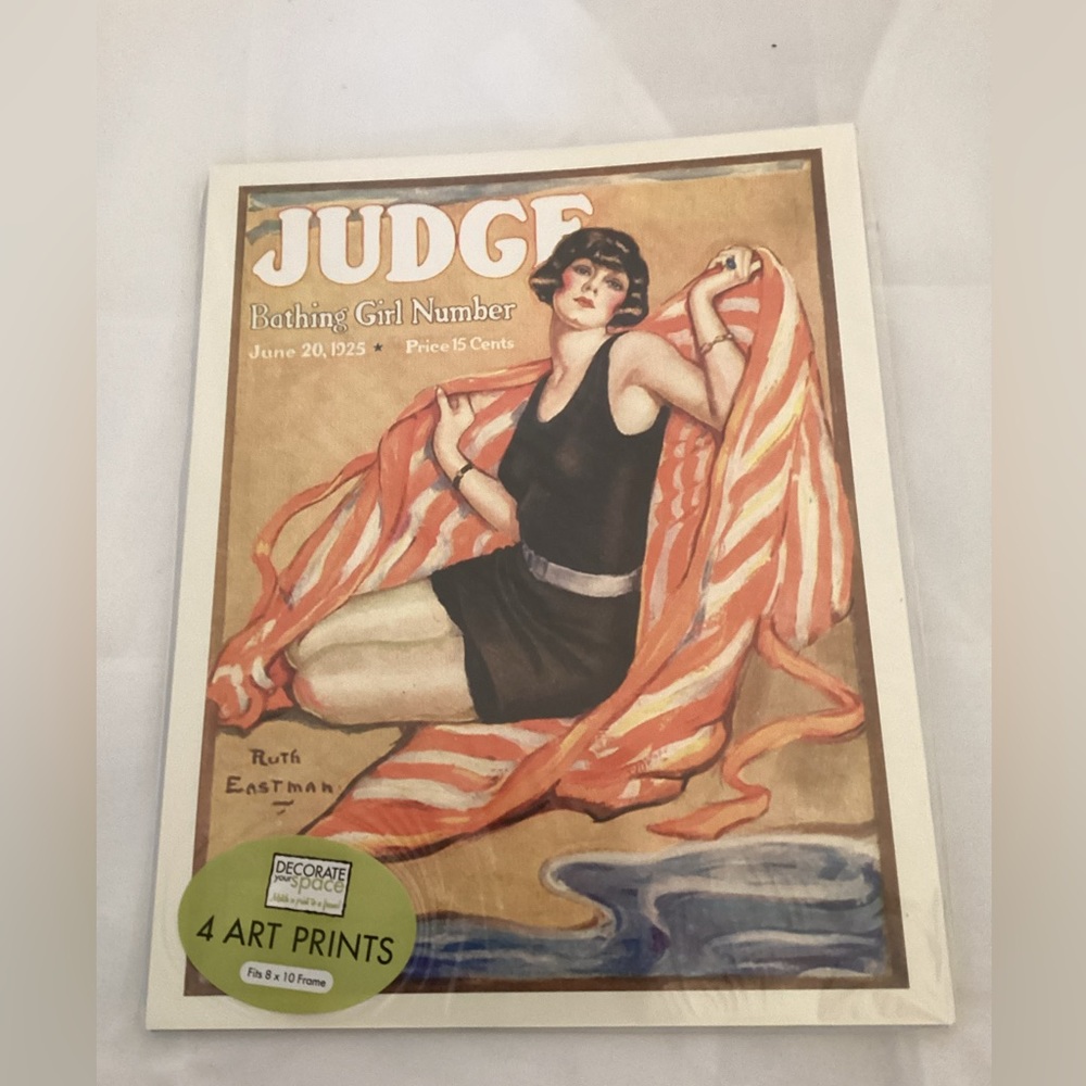 4 art prints fits 8 by 10 inches frame Judge and others